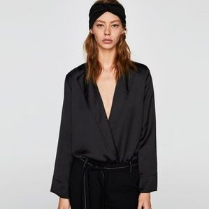 Zara Tuxedo-Style Bodysuit